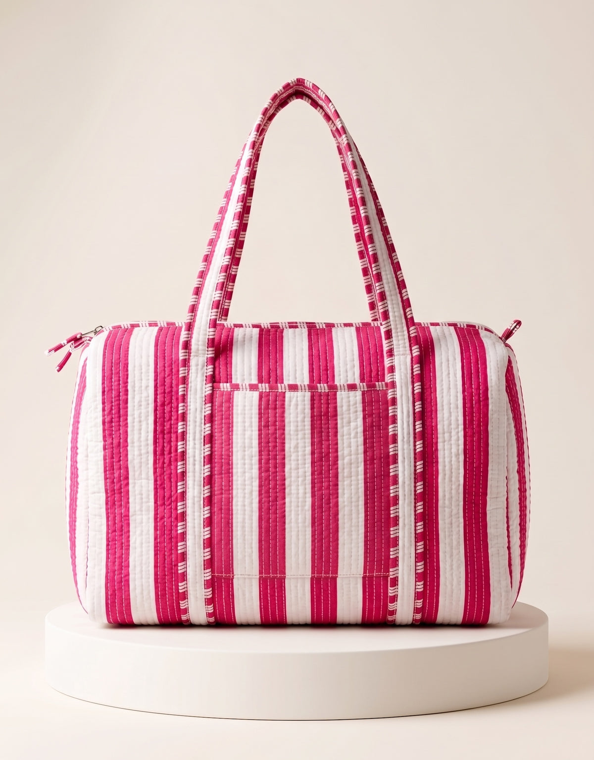 Weekend Bag - Hot Pink Stripe