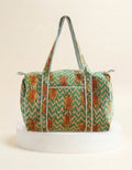 Weekend Bag - Pink & Green Tiger Zig Zag