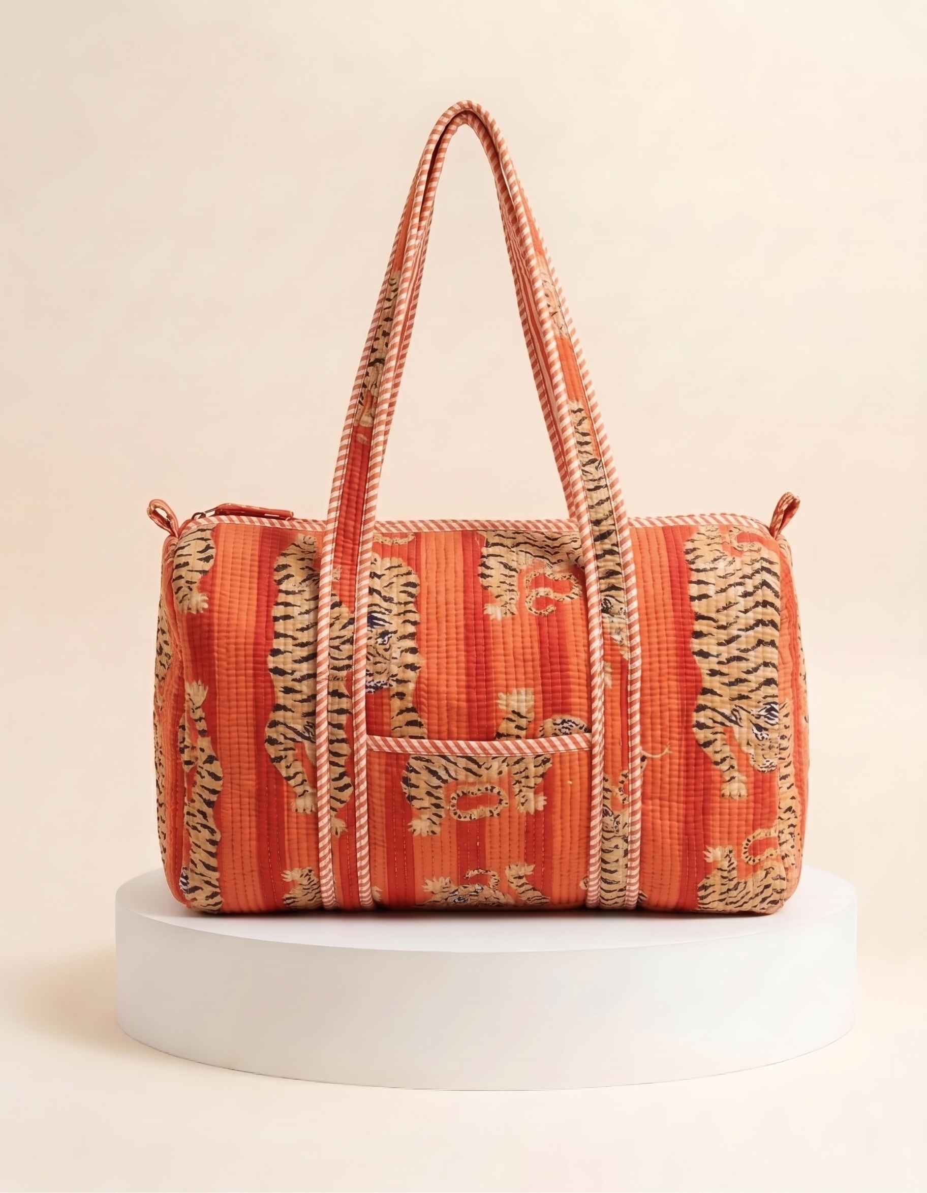 Weekend Bag - Orange Tiger Stripe