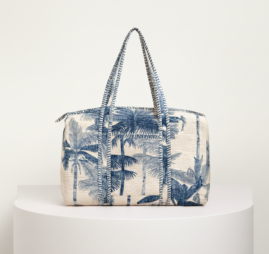 Weekend Bag - Blue Palm