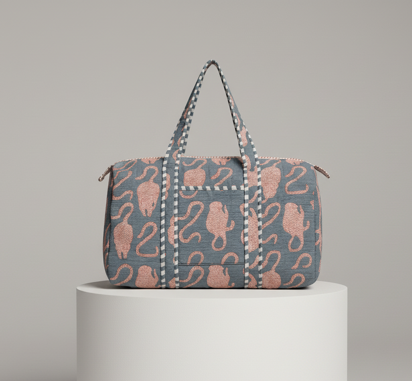 Weekend Bag - Grey Pink Tiger