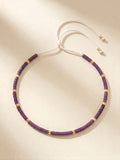 Bracelet - 016 Miyuki Purple Beads