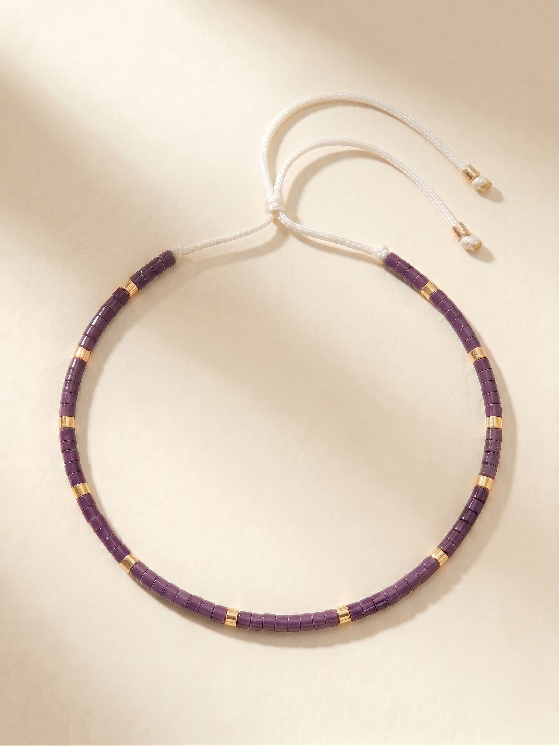 Bracelet - 016 Miyuki Purple Beads