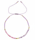 Bracelet - 018 Lilac & Pink Faceted Beads