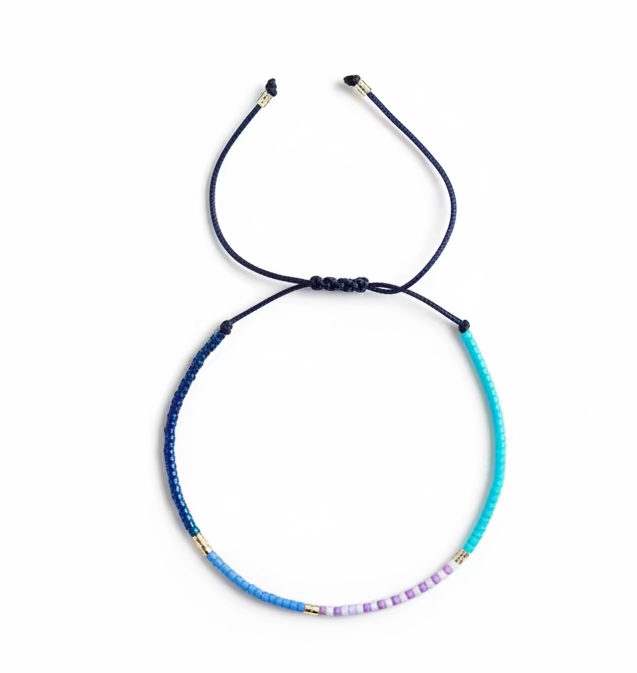 Bracelet - Blue and Pink Miyuki beads