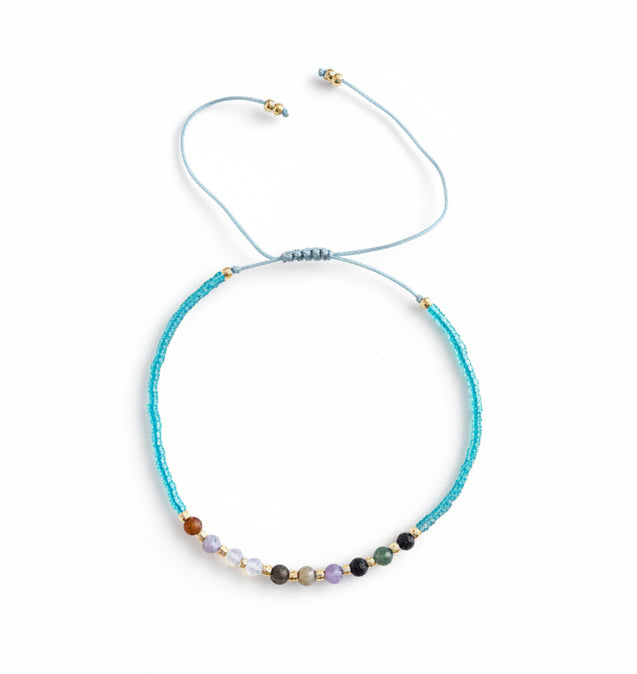 Bracelet - Turquoise Beaded Gem Stone