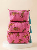 Cosmetic Bags - Hot Pink Tiger - Set of 3