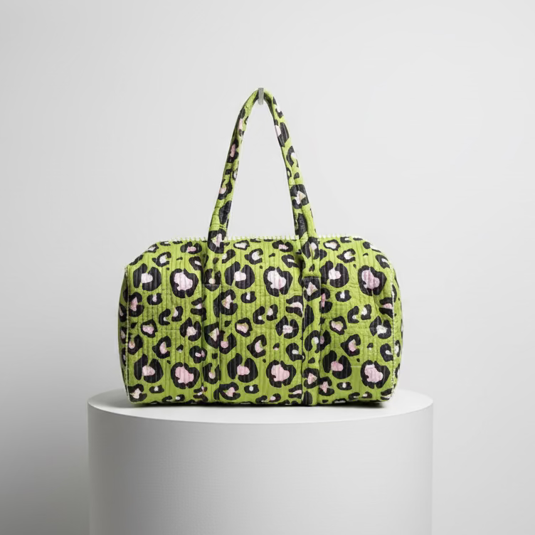 Weekend Bag - Green Leopard Print