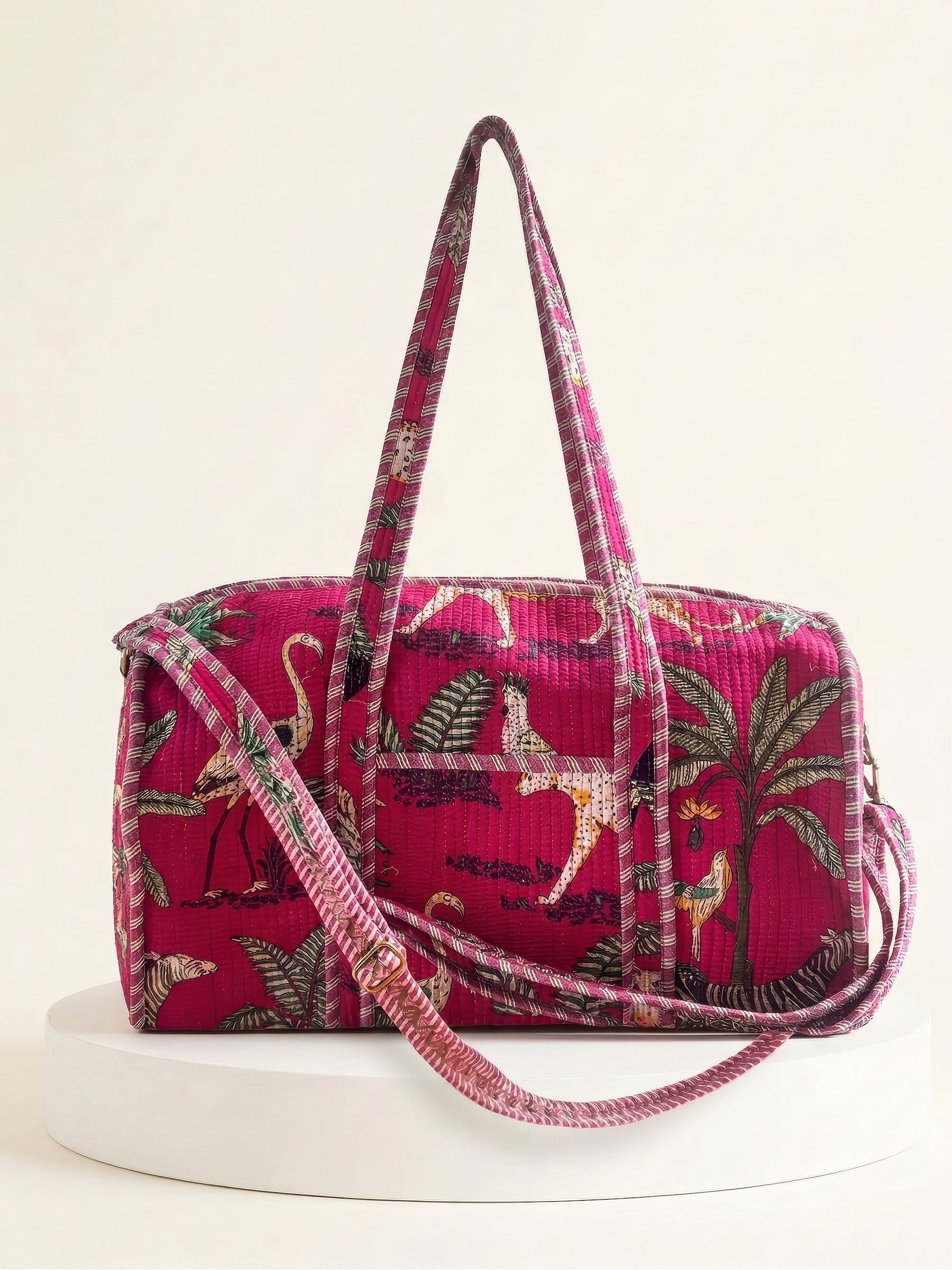 Gym Bag - Hot Pink Tropical