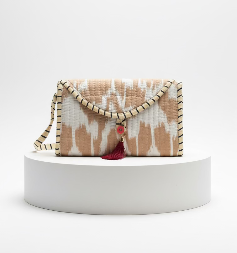 Mini Purse - Beige Abstract