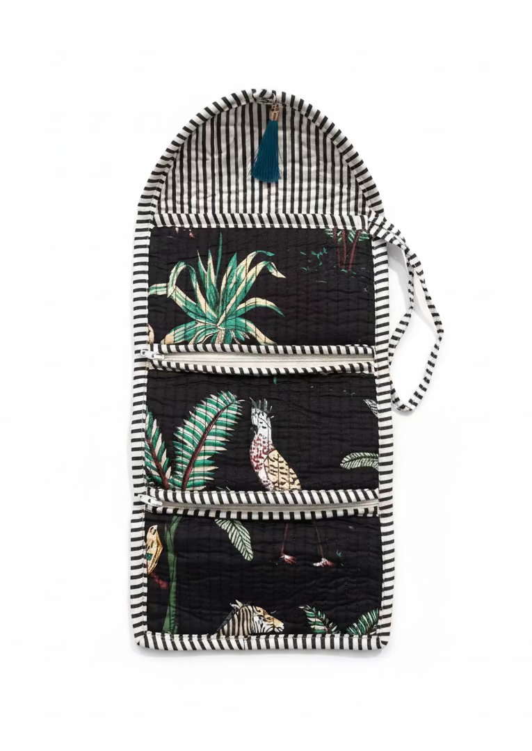 Mini Purse - Black Tropical