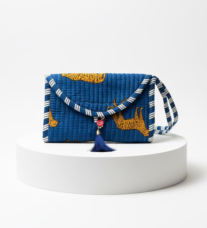 Mini Purse - Blue Cheetah