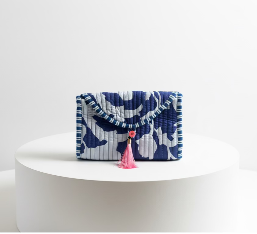Mini Purse - Blue Floral Print