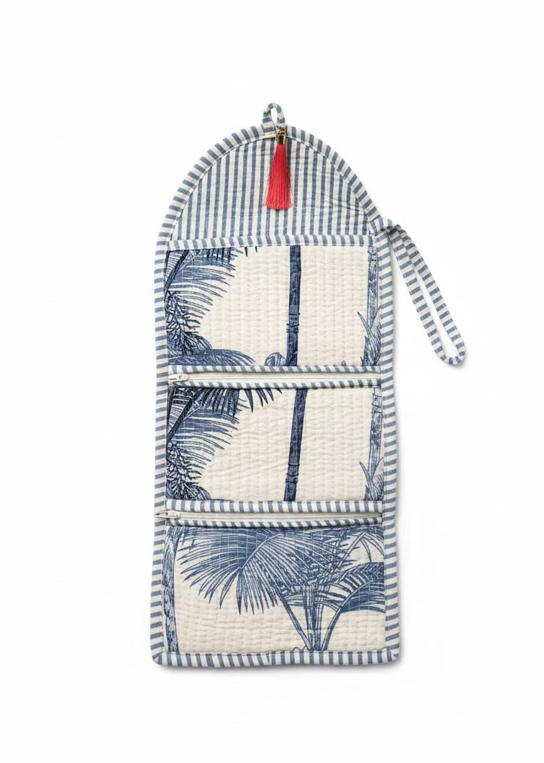 Mini Purse - Blue Palm