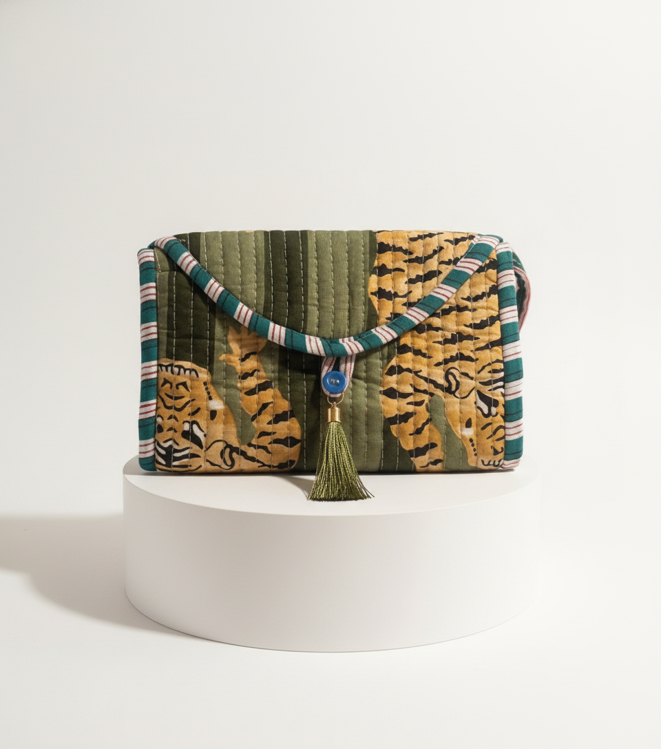 Mini Purse - Green Tiger Stripe