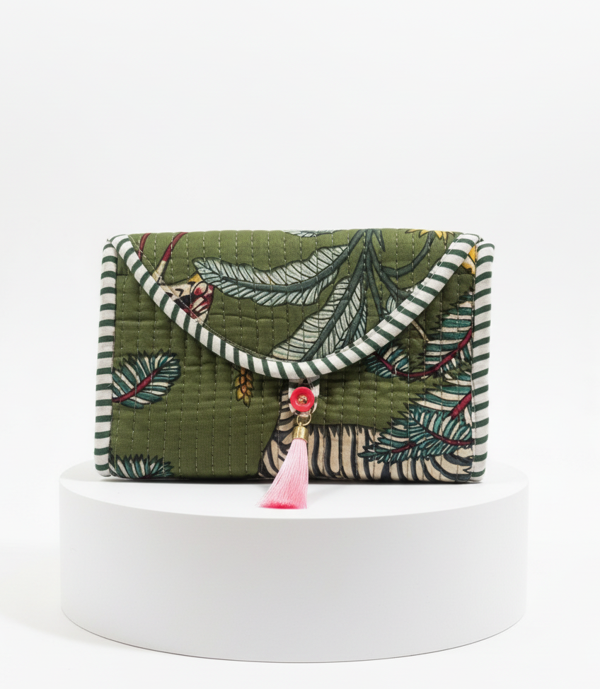 Mini Purse - Green Tropical