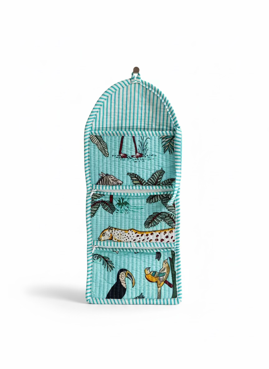 Mini Purse - Light Blue Tropical