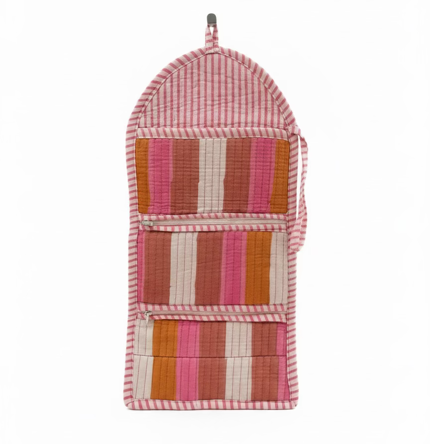 Mini Purse - Pink & Yellow Stripe
