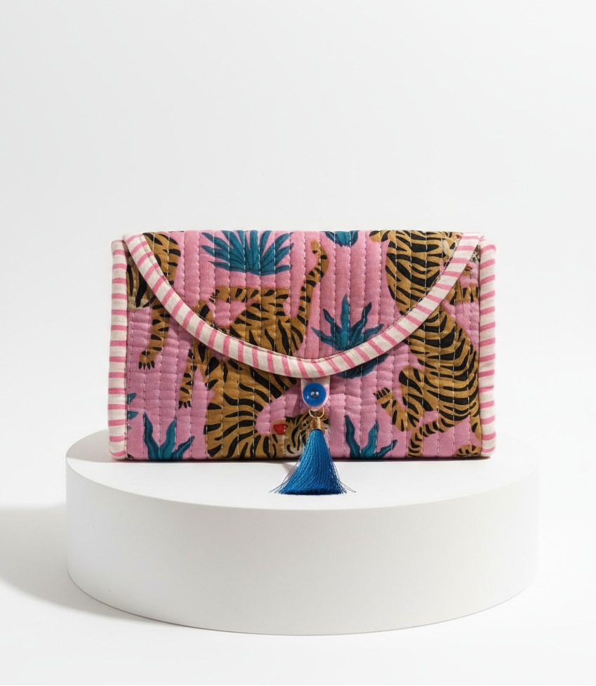 Mini Purse - Pink Tiger Print