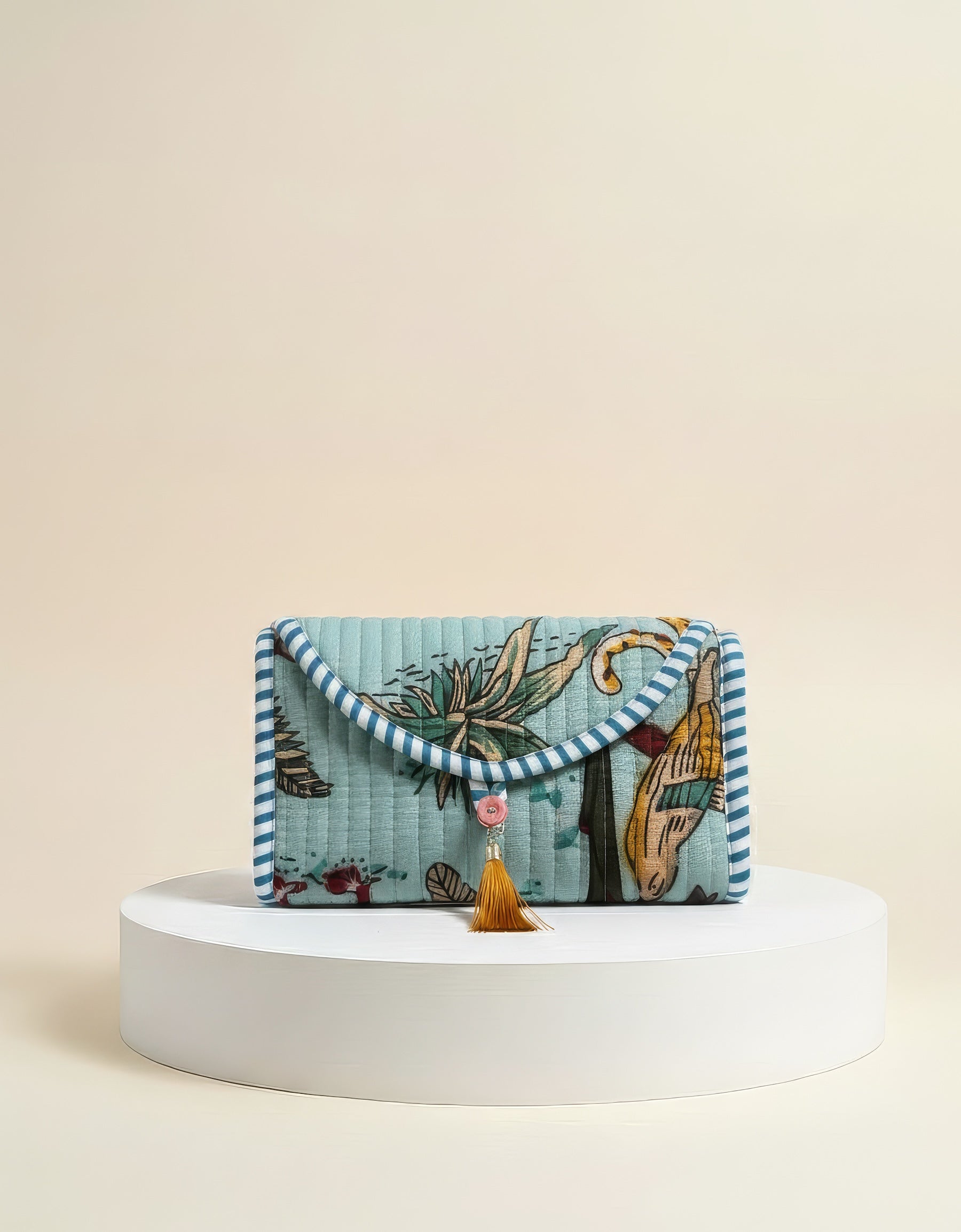 Mini Purse - Aqua Blue Tropical