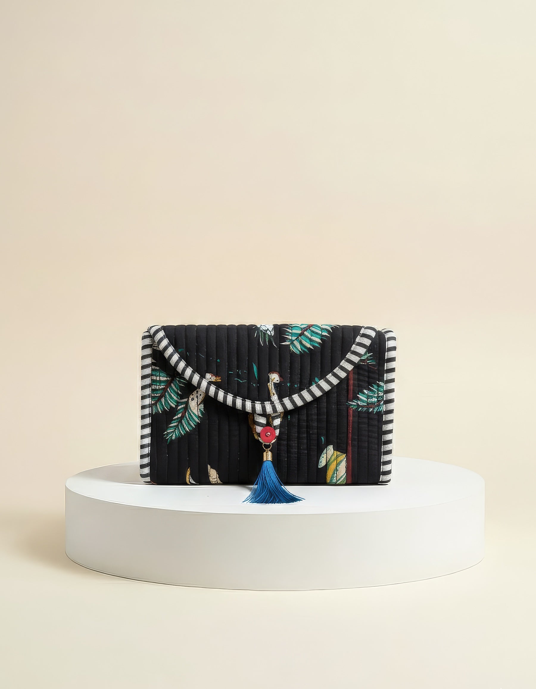 Mini Purse - Black Tropical