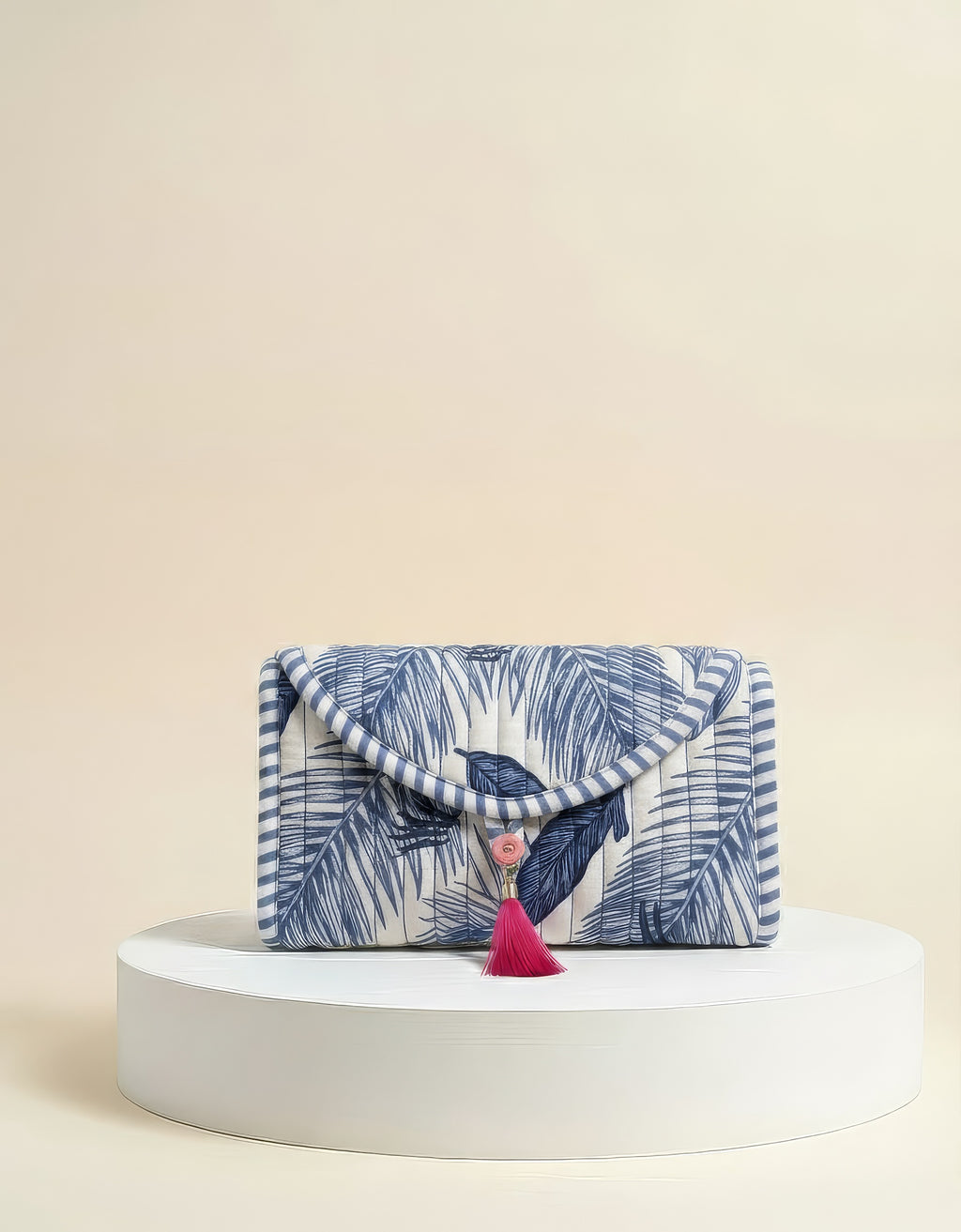 Mini Purse - Blue Palm