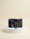 Mini Purse - Dark Blue Tropical
