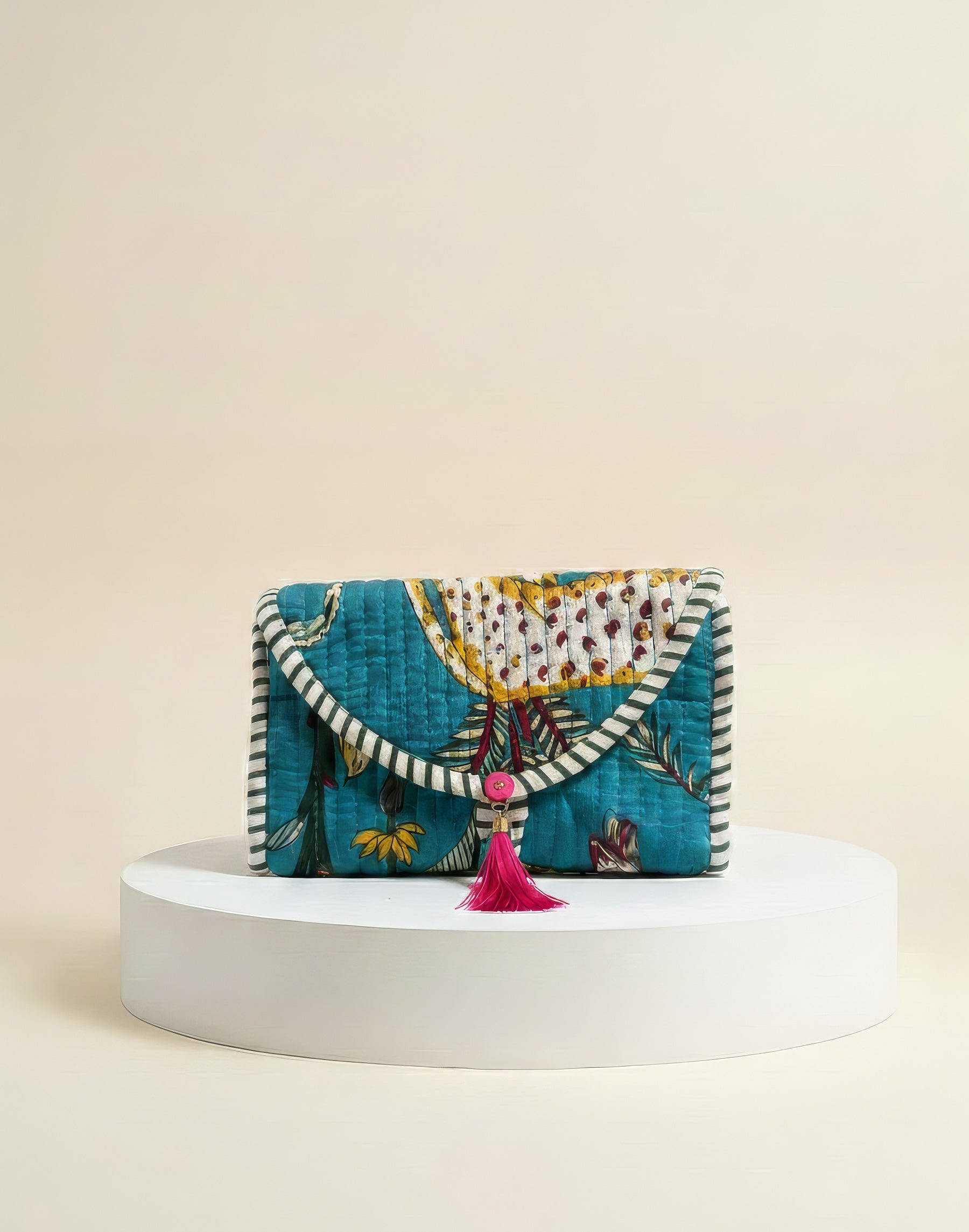 Mini Purse - Teal Tropical