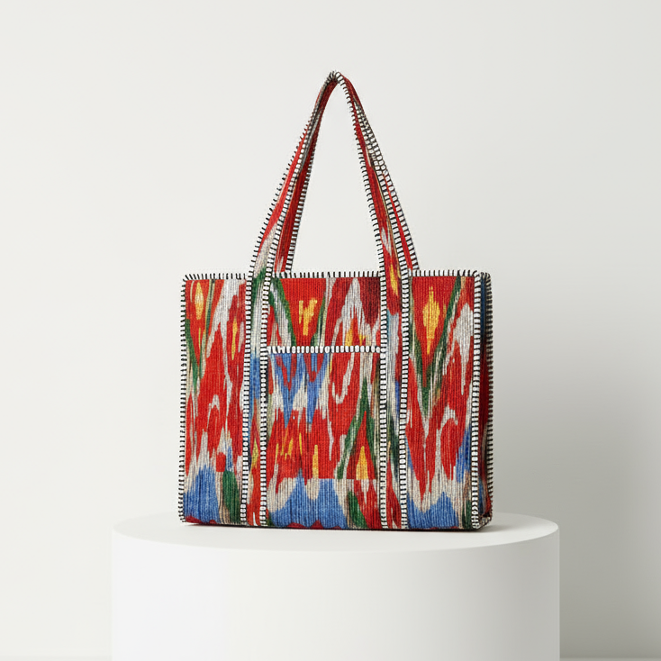 Tote - Red Zig Zag