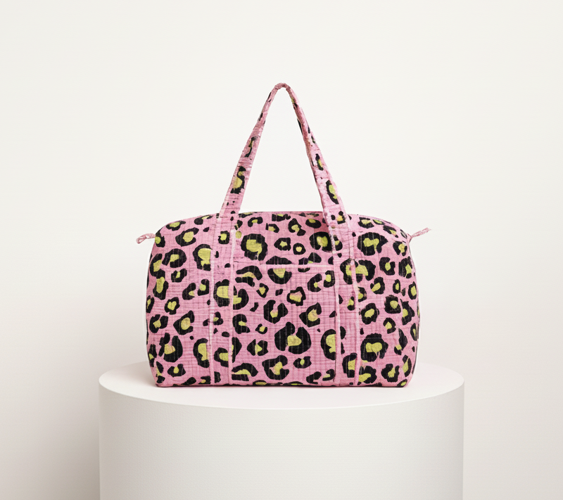 Weekend Bag - Pink Leopard Print