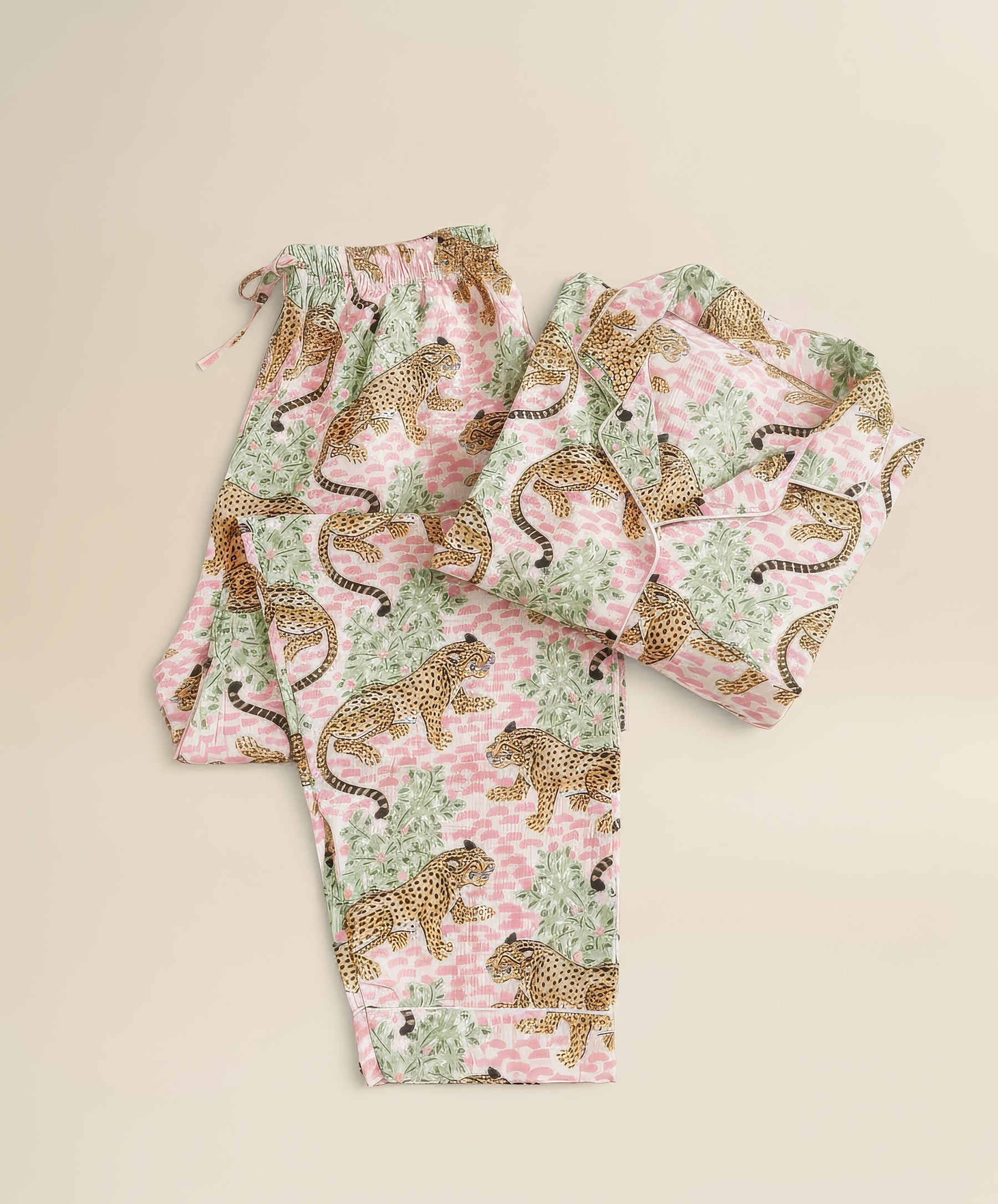 Pyjamas - Pink & Green Cheetah Print