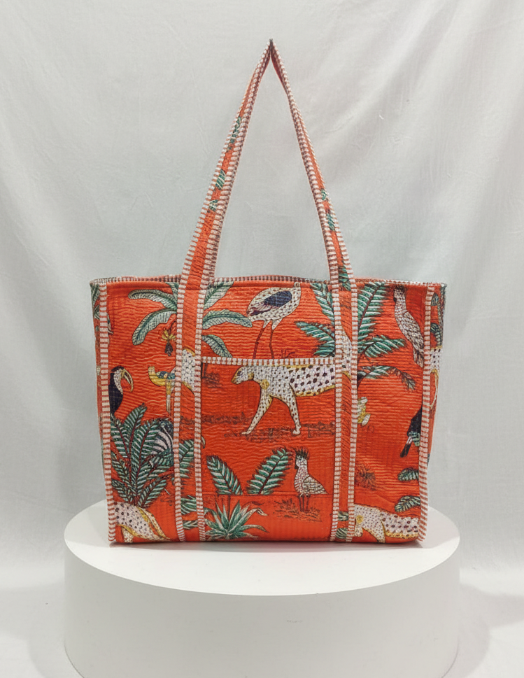 Tote - Orange Tropical
