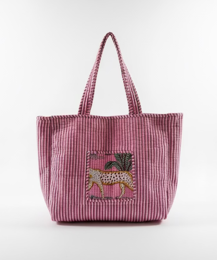 Tote - Bright Pink Tropical