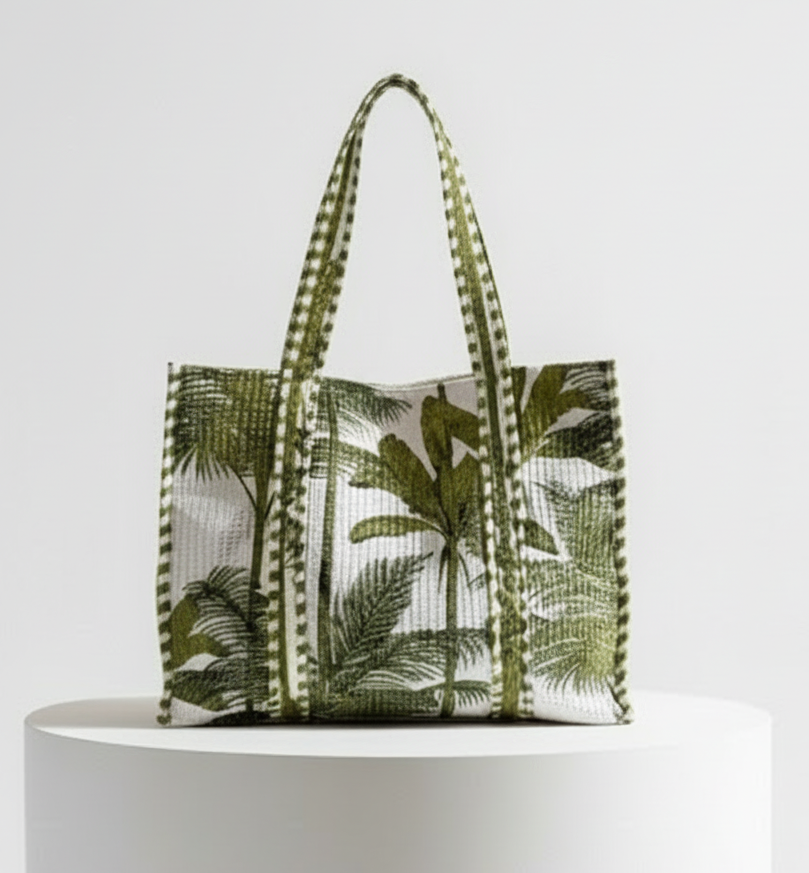 Tote - Green Palm Tree