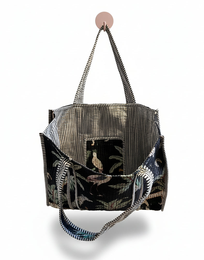 Tote - Black Tropical