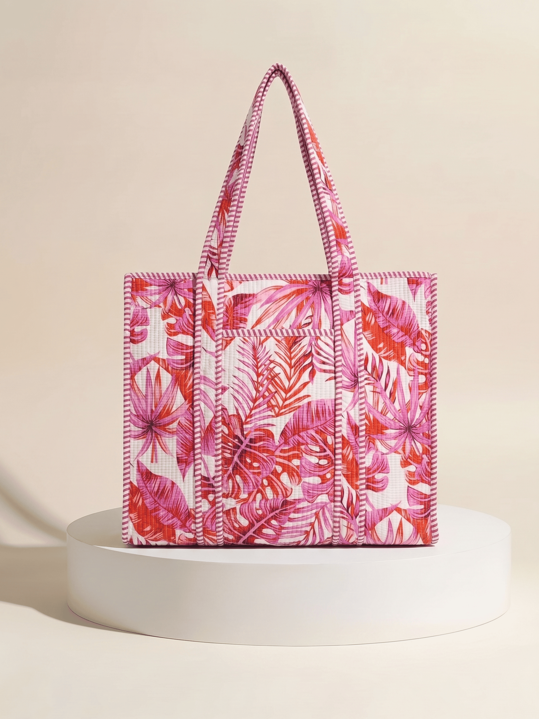 Tote - Pink Tropical Floral