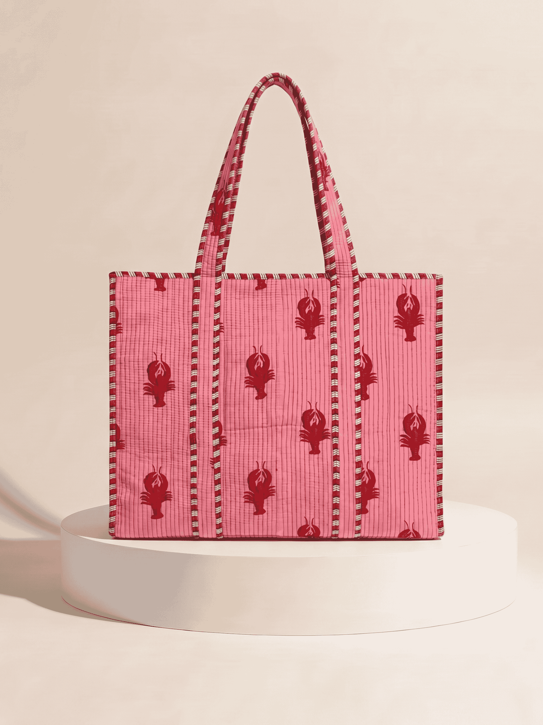 Tote - Pink Lobster