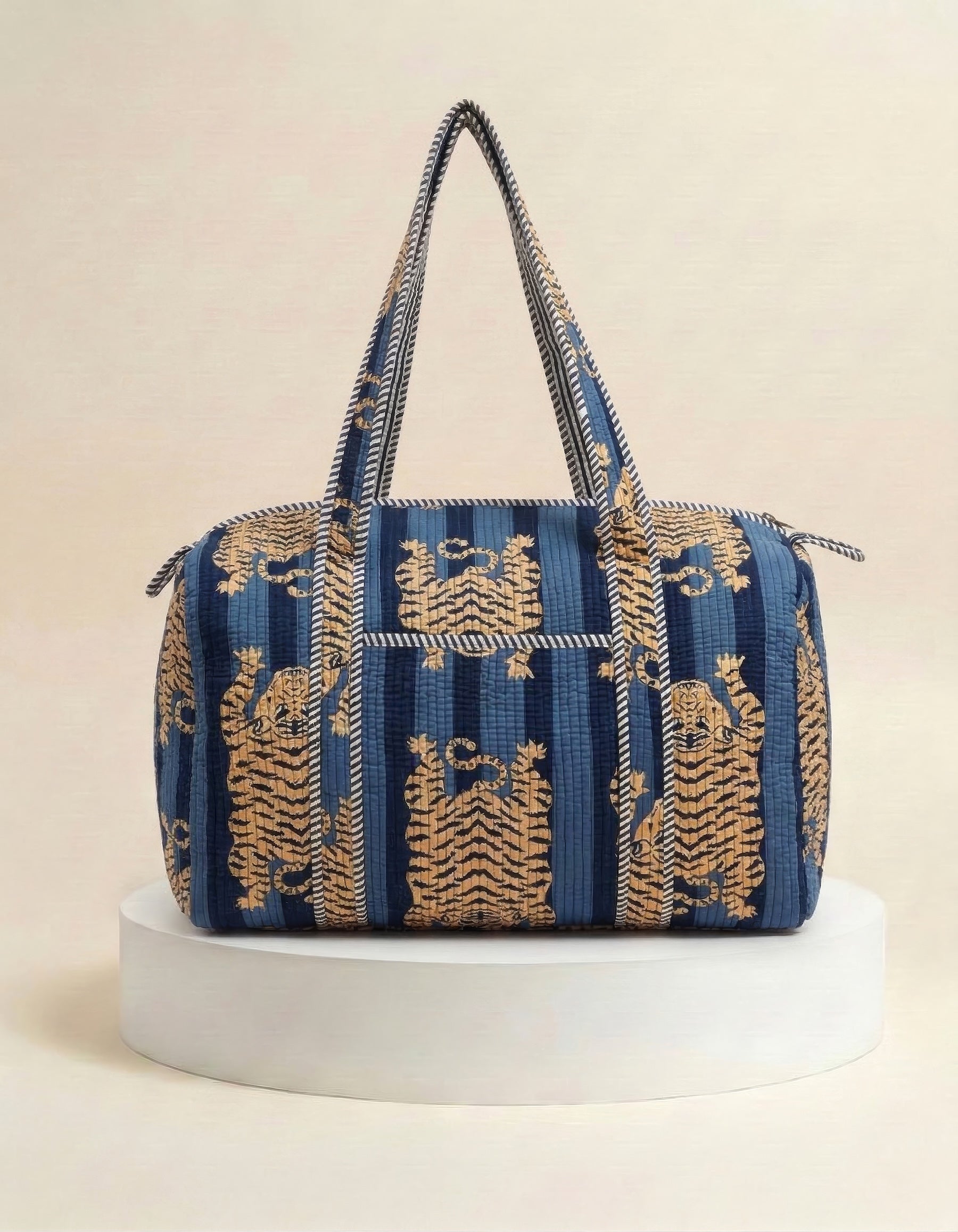 Weekend Bag - Blue Tiger Stripe