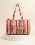 Weekend Bag - Burgundy Tiger Stripe