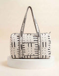 Weekend Bag - White & Black Lines
